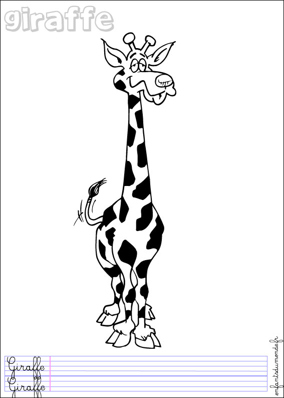 coloriage girafe 2